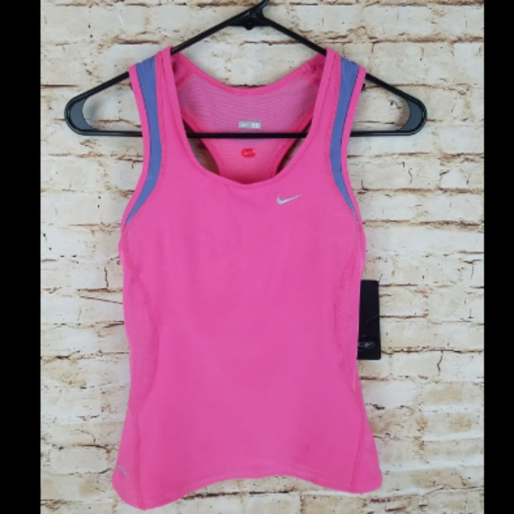 Nike Fit-Dri pink athletic tank top with support. New with tag.